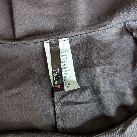 Black Boat Neck Ruffle Top with Bell Sleeves Size S - Picture 5 of 6